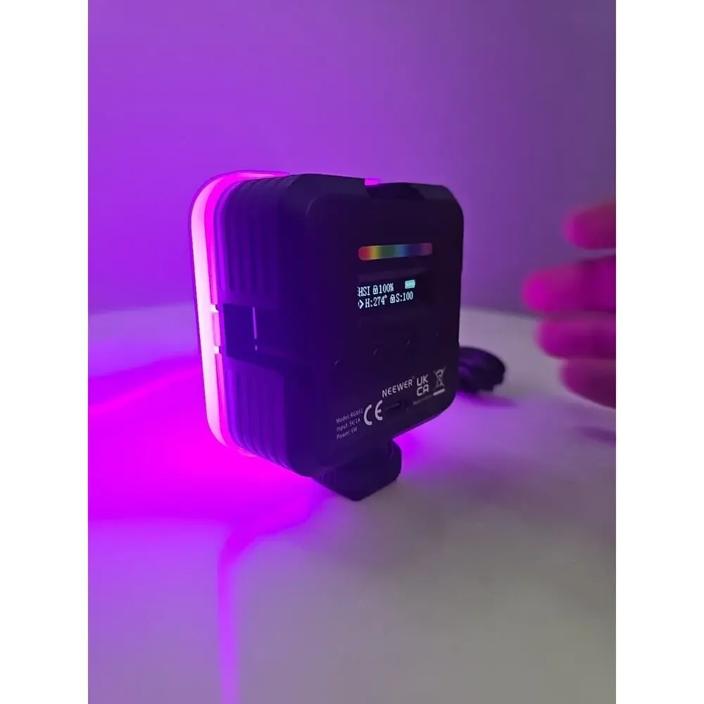 NEEWER Magnetic RGB Camera Light, 360° Full Color RGB61 Small LED Panel BRIGHT!